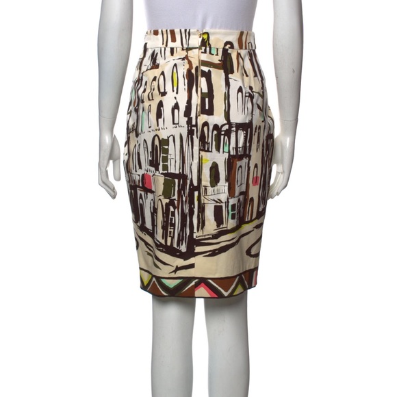 Kate Spade New York Stylish Cityscape Print Pencil Skirt Size: 0 - Picture 2 of 6